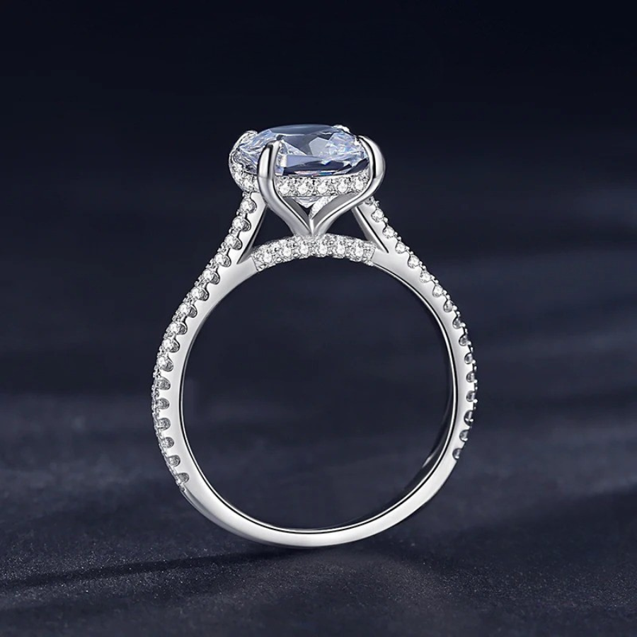 Elegant Princess Square CZ Ring – 925 Sterling Silver