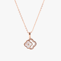 18K Rose Gold Plated Clover Necklace – 925 Sterling Silver