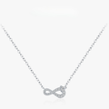 Eternal Love Mobius Heart CZ Necklace – Romantic 925 Sterling Silver Jewelry