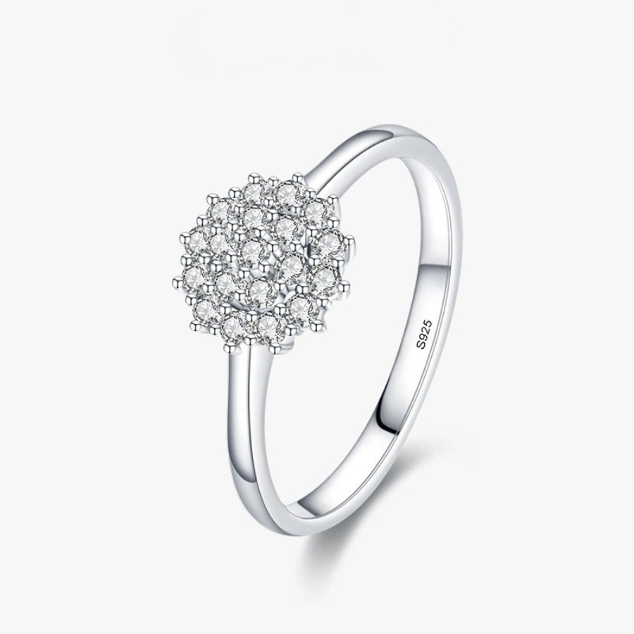 Classic Sparkling CZ Ring – Platinum Plated 925 Sterling Silver