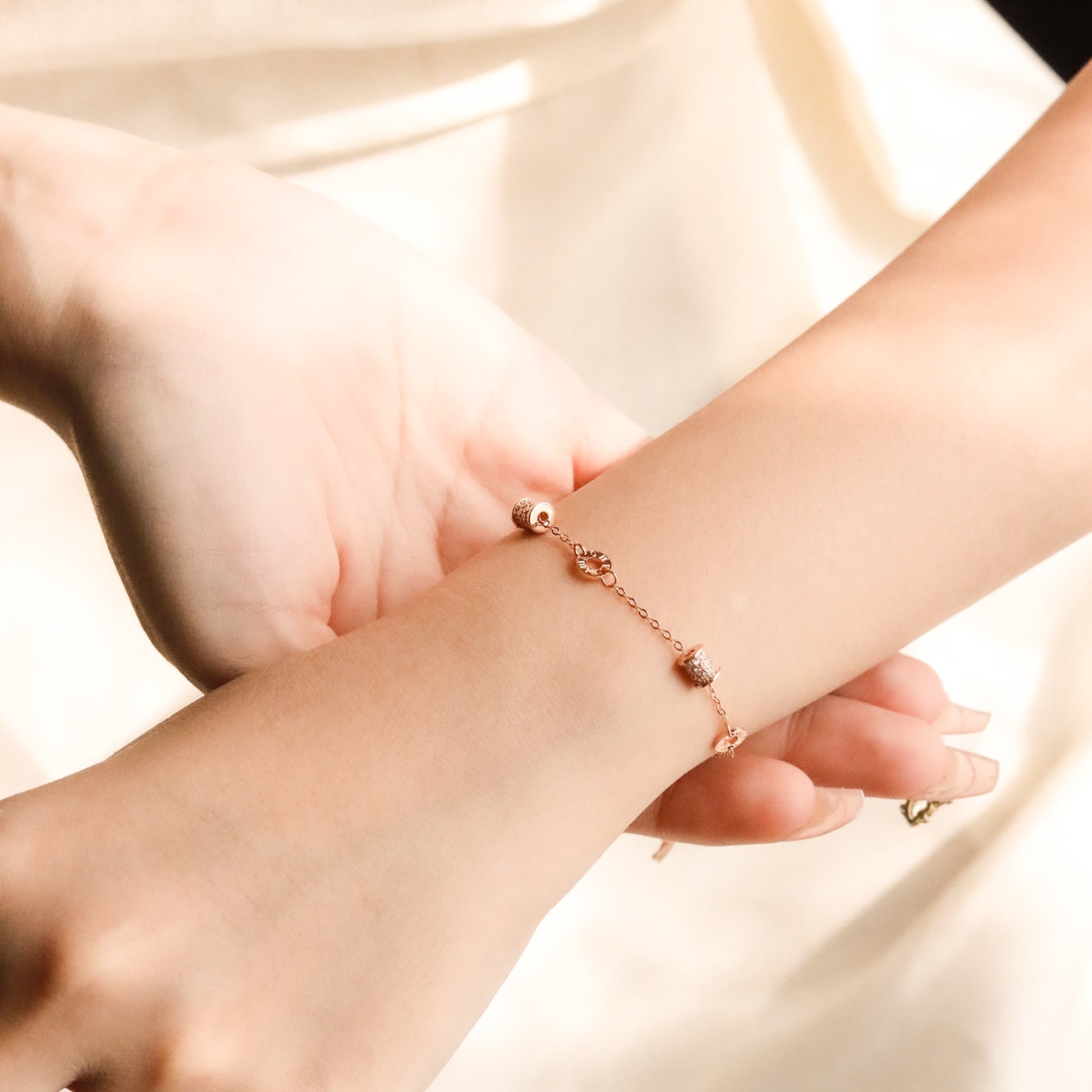 18K Glamour Bracelet – 925 Sterling Silver