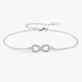 Elegant D Color Moissanite Infinity Bracelet – 925 Sterling Silver