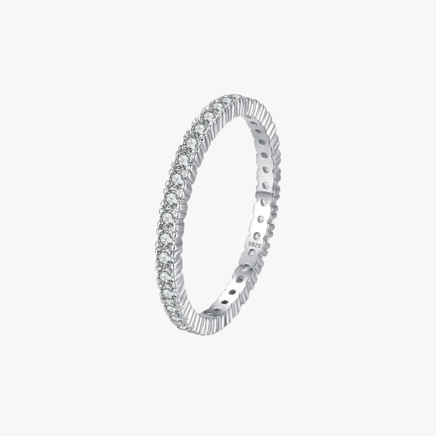 Elegant CZ Promise Ring – 925 Sterling Silver