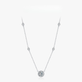 Elegant Round CZ Necklace – 925 Sterling Silver Fine Jewelry for Women