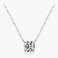 D Color Moissanite Pendant Necklace – Elegant 925 Sterling Silver Jewelry