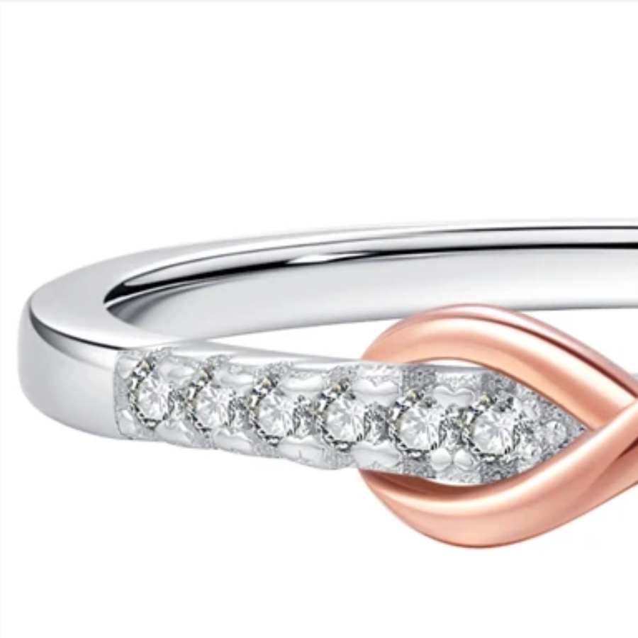 Rose Gold Infinity Ring – 925 Sterling Silver
