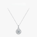 D Color 1 Carat Moissanite Pendant Necklace – Elegant 925 Sterling Silver Jewelry
