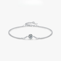 18K Minimal Bezel Moissanite Bracelet – 0.25CT 925 Sterling Silver