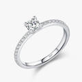 D Color Square Moissanite Ring – 925 Sterling Silver
