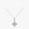 Lucky Four Leaf Clover CZ Necklace – Elegant 925 Sterling Silver Jewelry