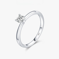 Heart Design CZ Band Ring – 925 Sterling Silver