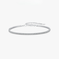 18K Elegant Clear CZ Bracelet – 925 Sterling Silver