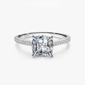 Elegant Princess Square CZ Ring – 925 Sterling Silver