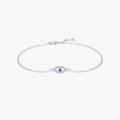 18K Lucky Blue Eye CZ Bracelet – 925 Sterling Silver