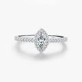 Exquisite Marquise CZ Engagement Ring – 925 Sterling Silver