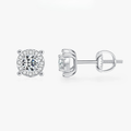 Elegant D Color Moissanite Stud Earrings – 925 Sterling Silver