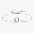 Elegant Hollow Round Moissanite Bracelet – 925 Sterling Silver