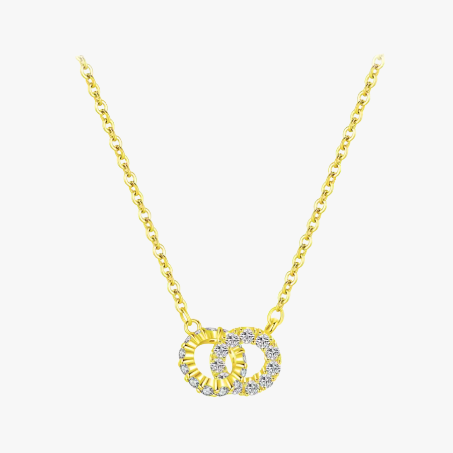 Circle Lock Pendant Necklace – Sparkling 925 Sterling Silver Everyday Jewelry