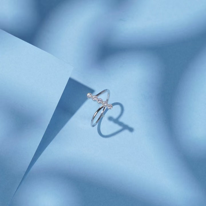 18k Simple Fashion Silver Ring – 925 Sterling Silver