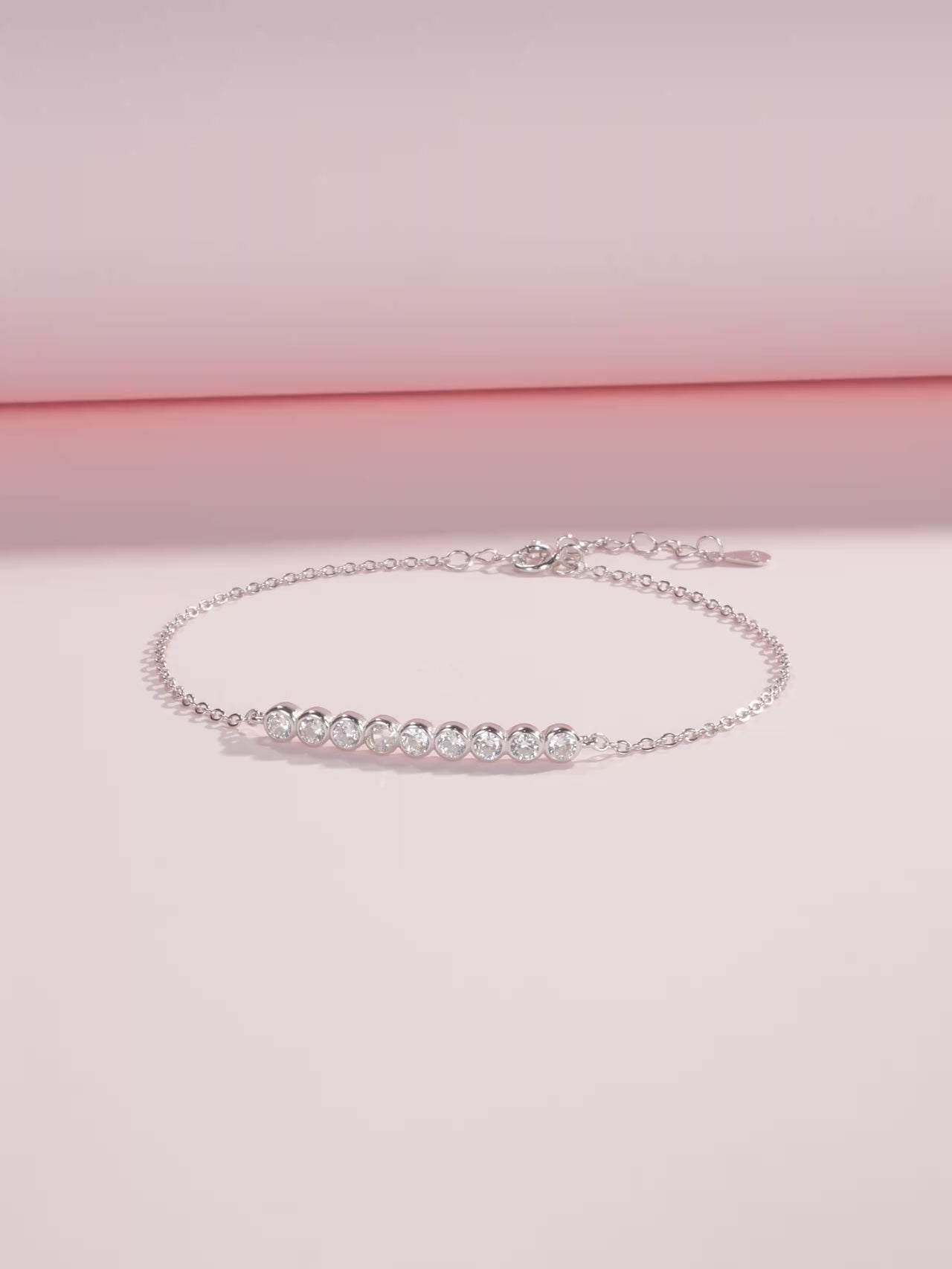 18K Elegant D Color Moissanite Bracelet – 925 Sterling Silver